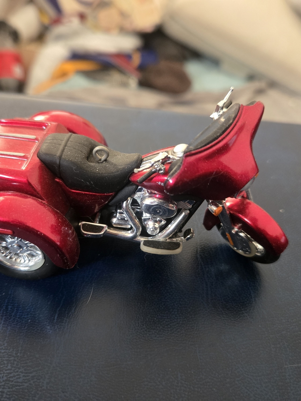 Hallmark Red and Black Motorcycle Trike Ornament Harley Davidson